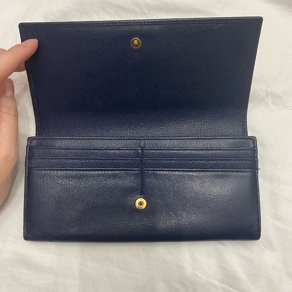 Saint Laurent YSL flap wallet in Navy 100% authentic - Picture 8 of 10